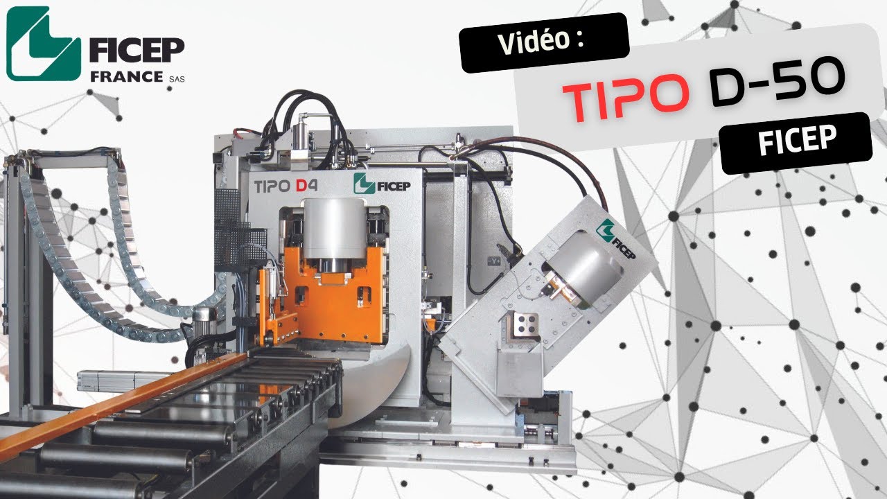 TIPO D50 FICEP - Ligne automatique de poinçonnage, perçage et cisaillage pour plats