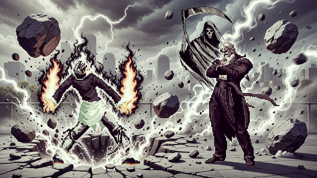 [KOF Mugen] Orochi Iori QS Vs New Final Rugal Team