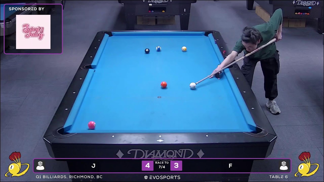 J vs F - Q1 BILLIARDS - TABLE 6 | EvoSports