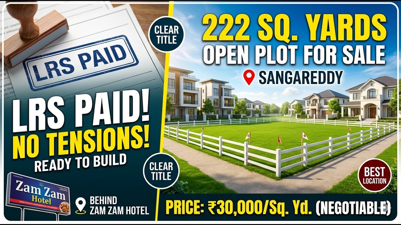 📍 Premium Open Plot For Sale at #sangareddy  | Full LRS Paid | Ready for #construction