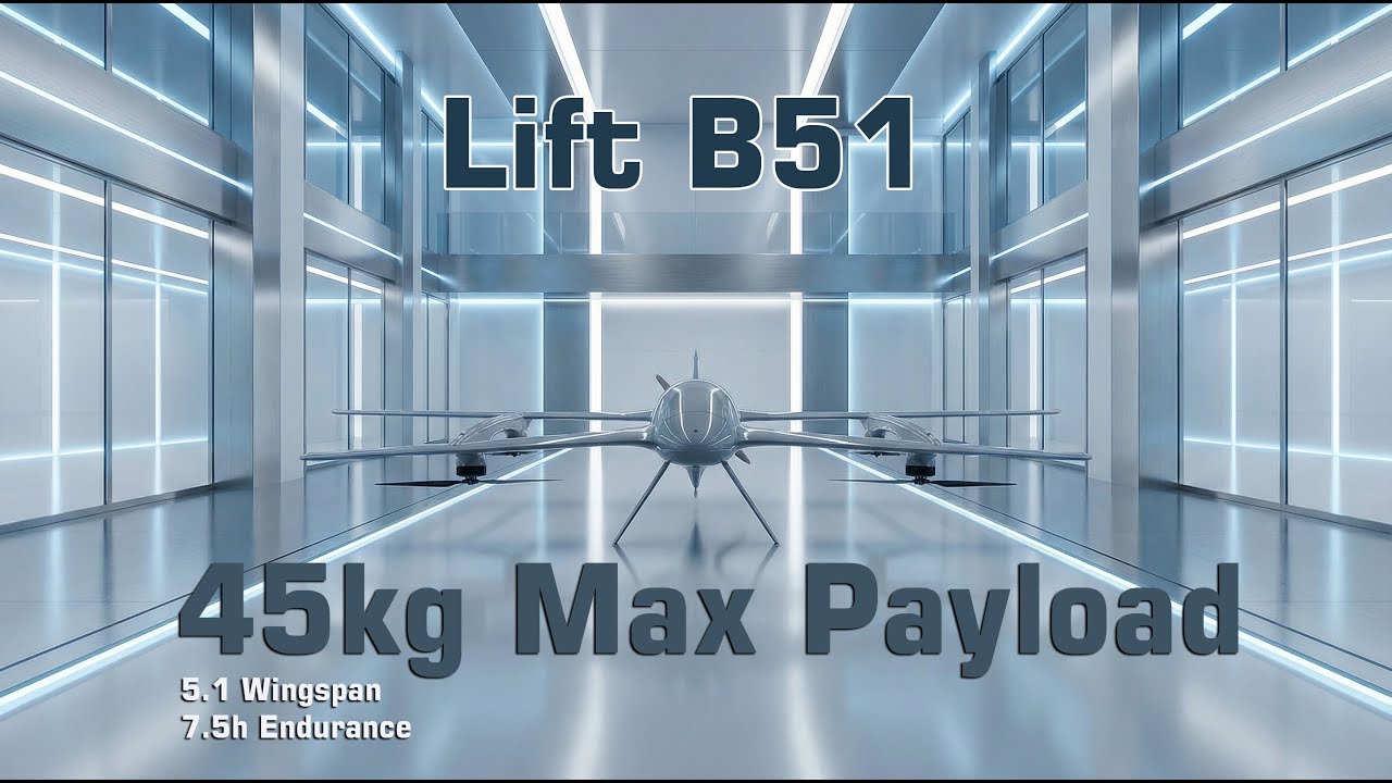MotioNew Lift B51 | 45kg Max Payload, 5.1m Wingspan, 7.5h Ensurance