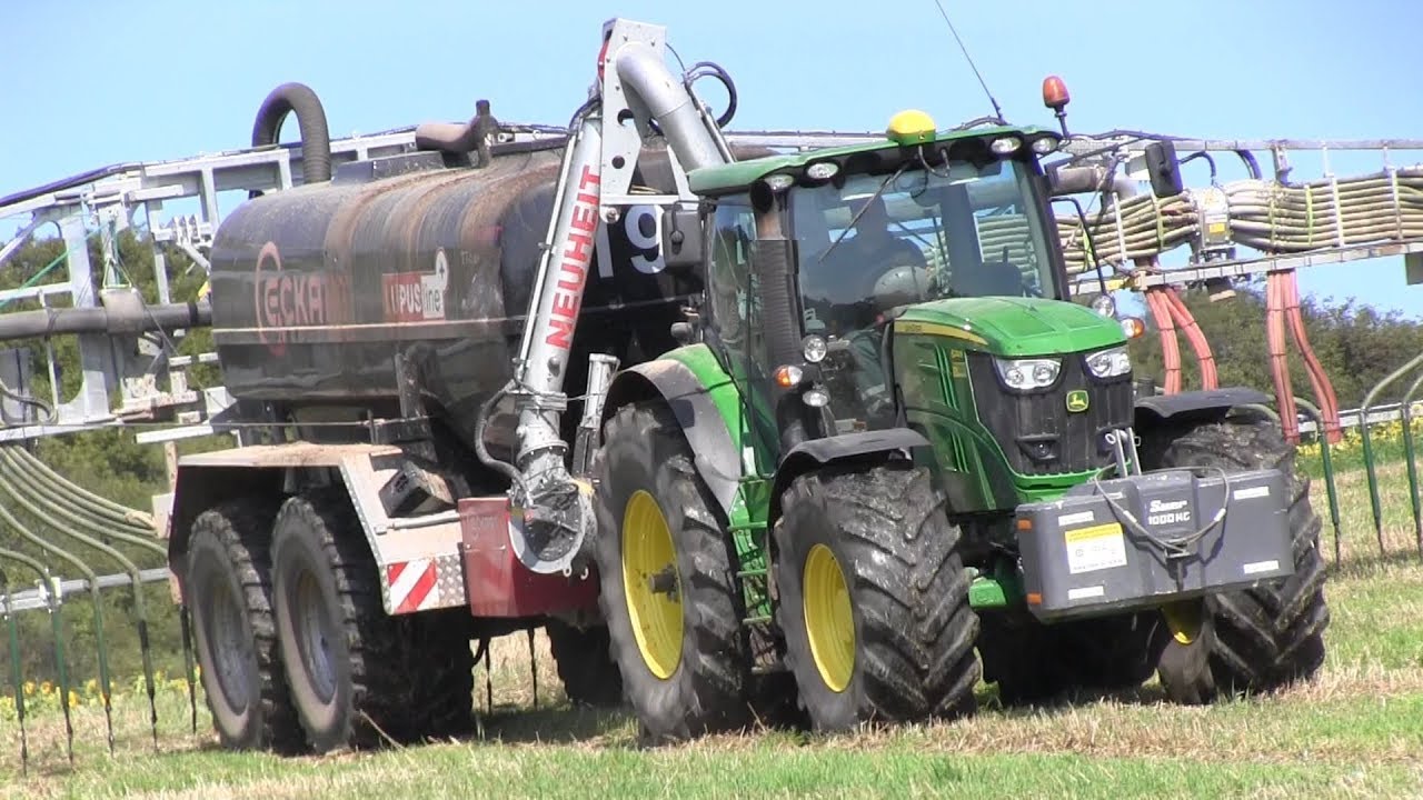 Lohnunternehmen Becker John Deere 6210R mit Eckart Lupus Line 191 [HD]