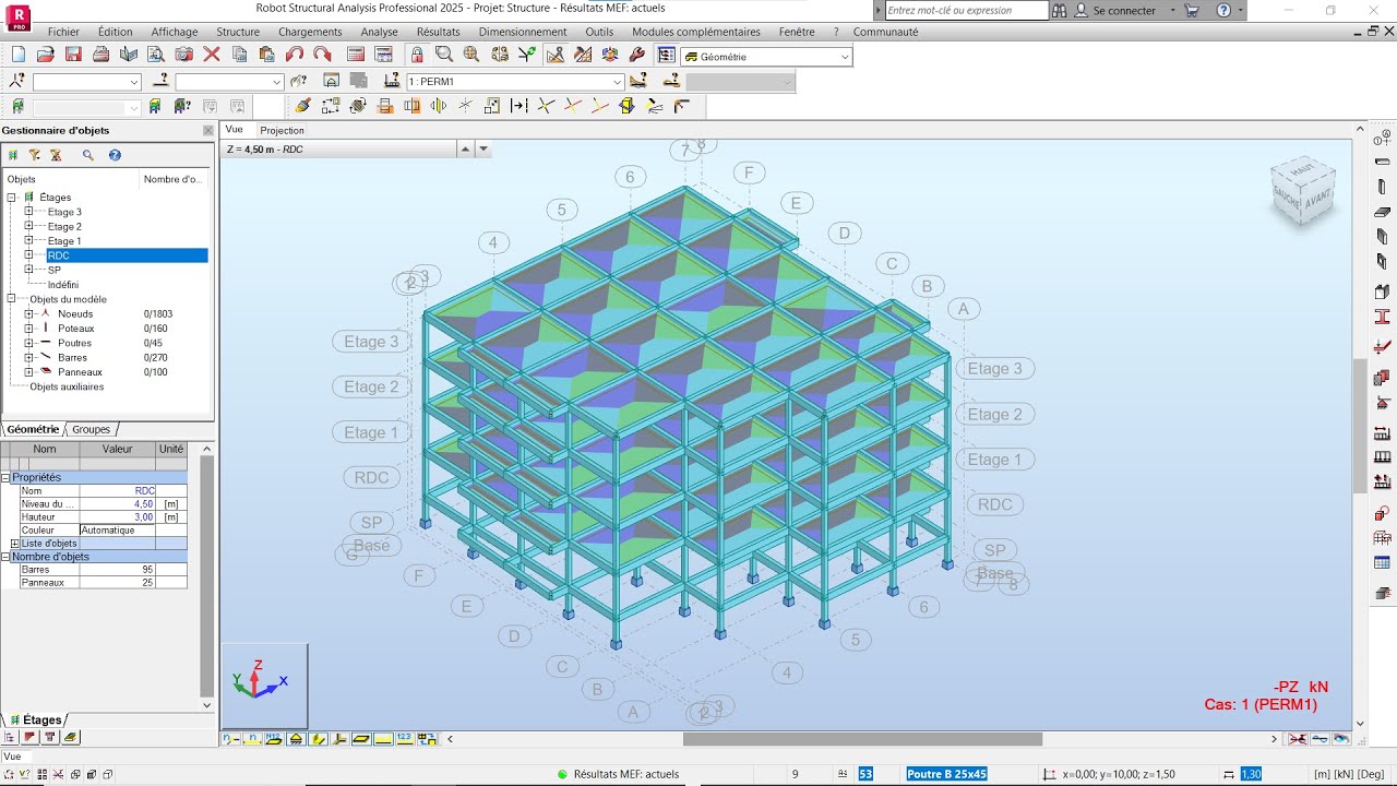 #3d   Formation complète R.S.A: Dalle bidirectionnelle, duplication des étages    - Formation CRS
