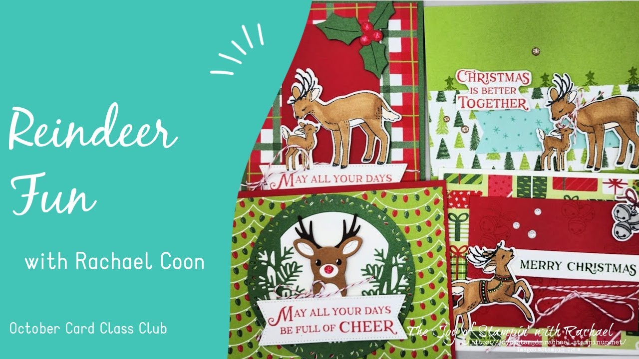 Card Class Club- Stampin' UP! Reindeer Fun Cards