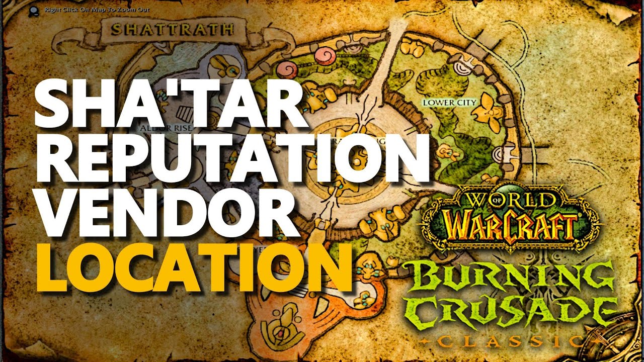 Sha'tar Reputation Vendor Location WoW TBC (Almaador)