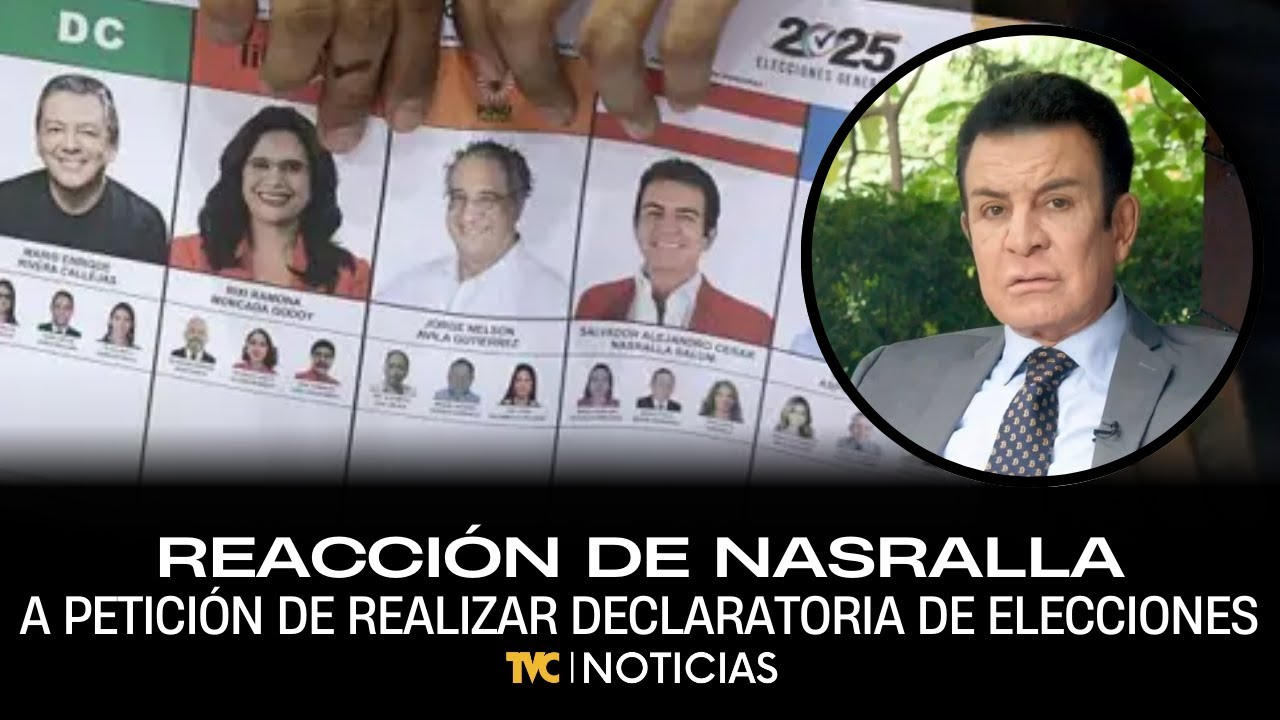 Salvador Nasralla reacciona a petici&oacute;n de realizar, con datos actuales, declaratoria de elecciones