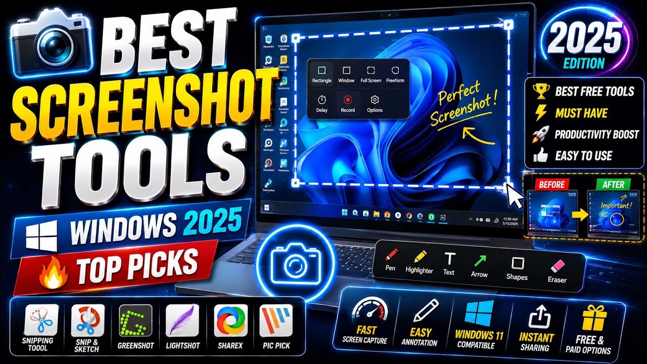 The Best Screenshot Tools for Windows (2025 Edition)