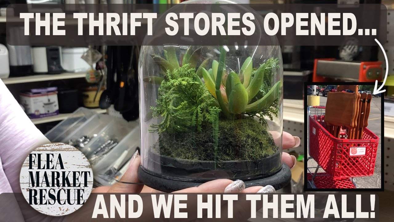 THE THRIFT STORES OPENED UP and WE HIT ALL OF THEM-COME WITH ME THRIFTING FOR DIY FARMHOUSE DECOR!