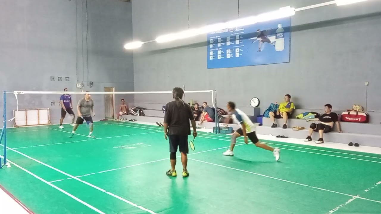 GILAK!!! SPARING BADMINTON PB OSCAR VS PB LASKAR GRENDENG JUAL BELI SMASH KERAS 