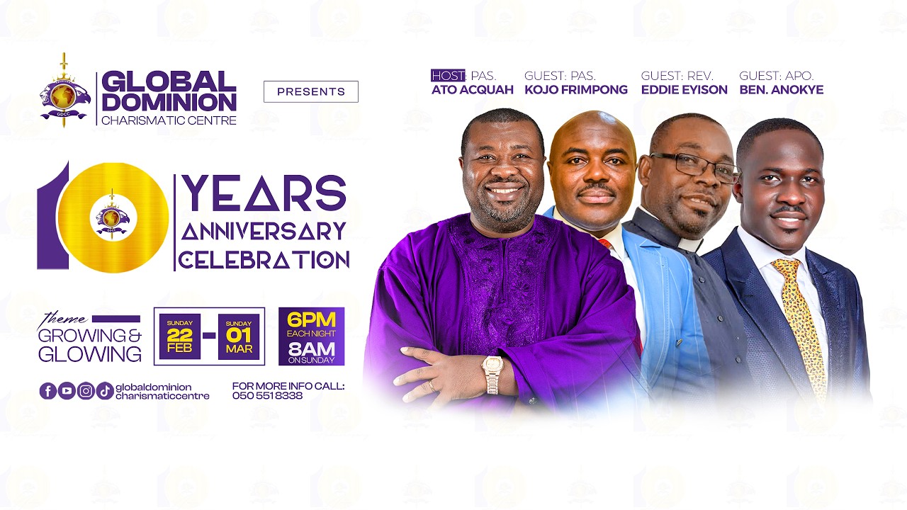 GDCC 10  YEARS ANNIVERSARY CONVENTION SERVICE .WITH APOSTLE BENJAMIN ANOKYE (DAY 4)
