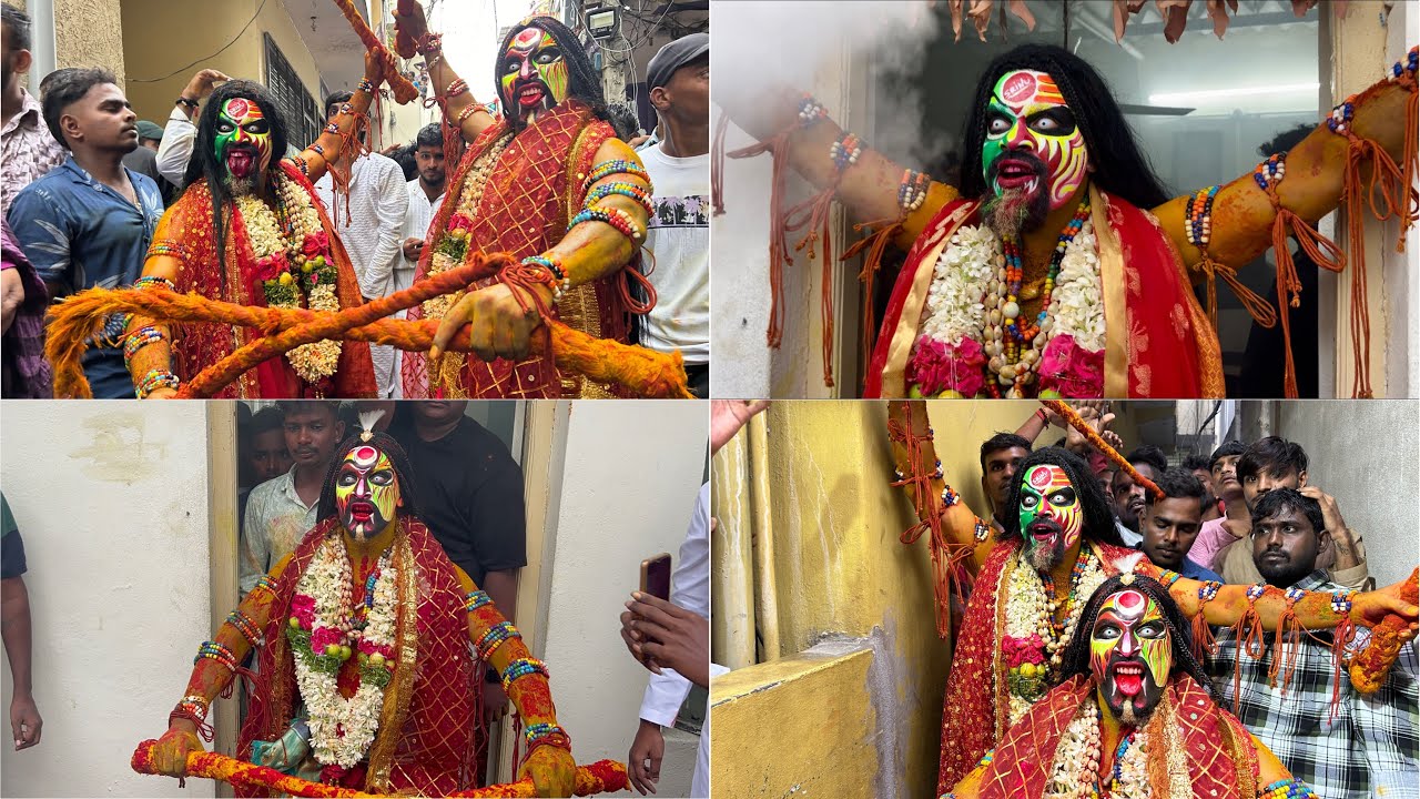 Rohit Bangaru, Vasu Potharaju Entry at Secunderabad Thotella Procession | Secunderabad Bonalu 2024