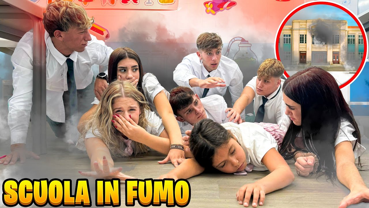 ILARY E ZIA NICOLE SCAPPANO DA SCUOLA PER SALTARE IL COMPITO IN CLASSE! 🚨ALLARME ANTINCENDIO🚨