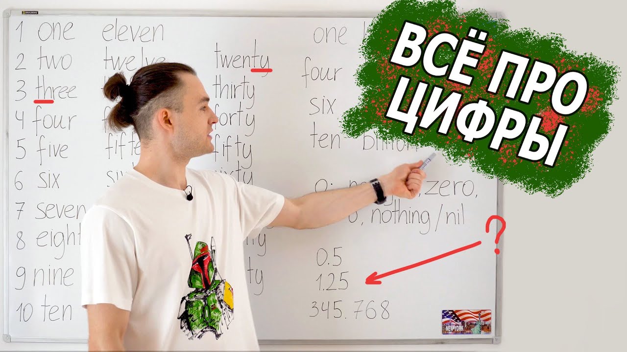 Цифры в английском языке. Лайфхаки для запоминания. Тренировка чтения цифр.