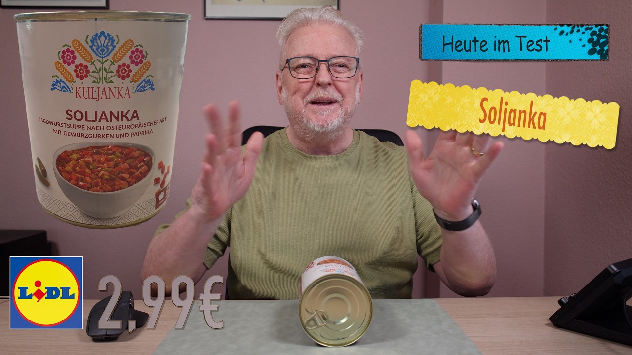 Soljanka - Jagdwurstsuppe nach Osteuropäischer Art mit Gewürzgurken und Paprika - Fertiggericht