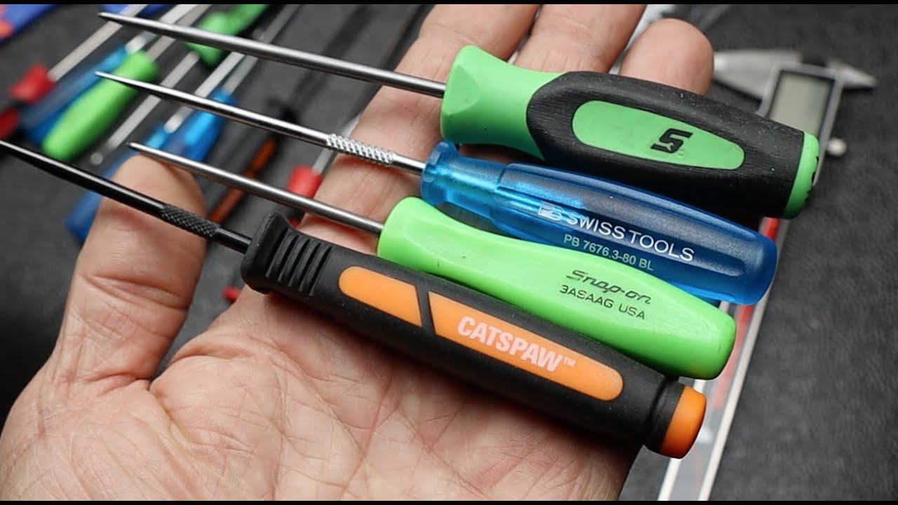 Mayhew Catspaw 4 pc Mini Pick Set: Beefy, Strong, Grippy, Cost less than PB Swiss and Snap On
