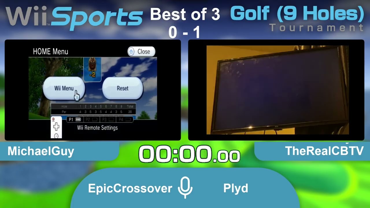 Wii Sports Golf 9 Hole Speed Tournament #3 | Round 1 | [15] Michaelguy vs. [18] therealcbtv