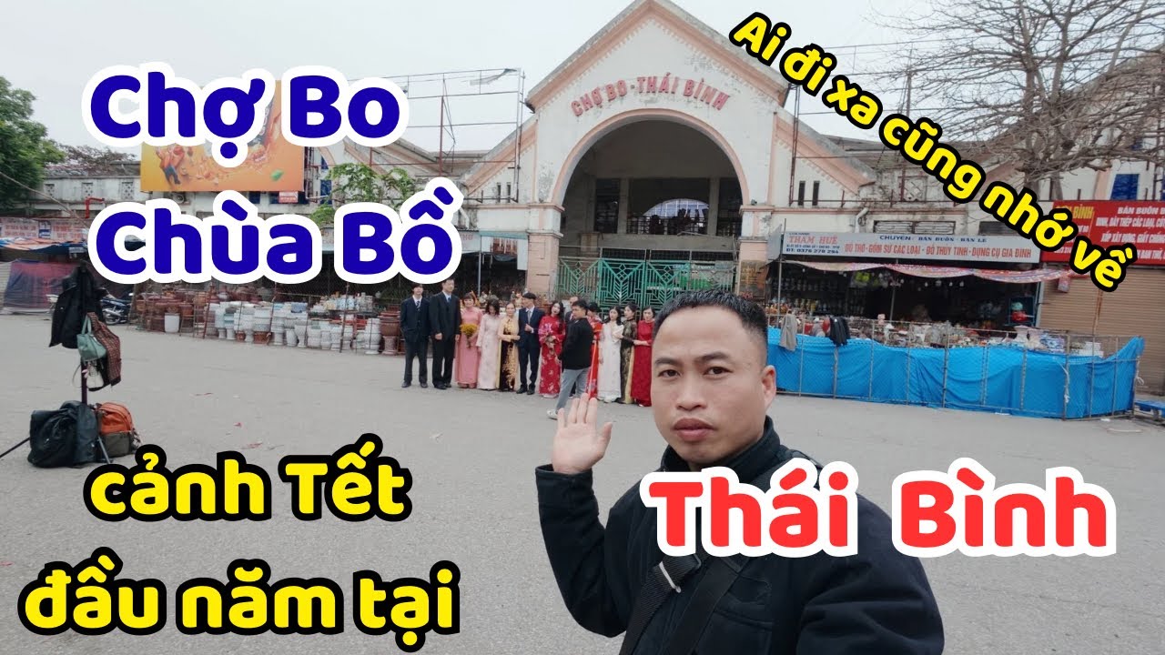 Đầu năm đi chùa Bồ, chợ Bo, thành phố Thái Bình ngày Tết