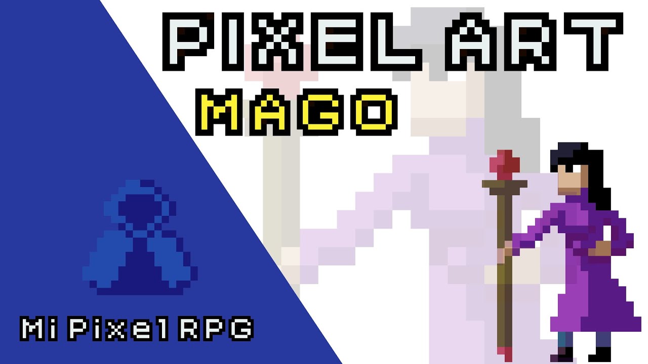 RPG Pixel Art (D&D) - Mago (Mage) Muy Basico - Timelapse