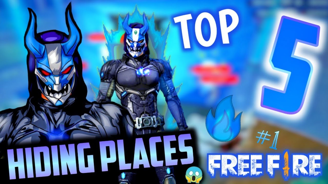 Top 5 Hiding Place In Free Fire || SECRET HIDDEN PLACES 😱🔥✅ #1