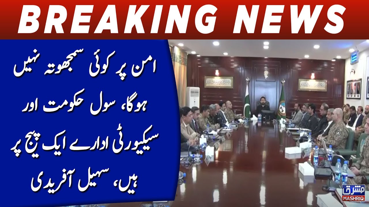 No Compromise on peace, the civil Govt and security agencies are on the same page, Sohail Afridi
