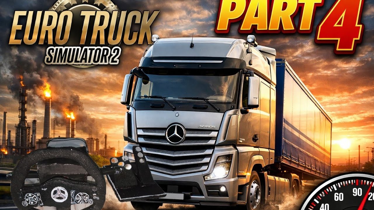 playing ets 2 with my DIY MERCEDES BENZ steering wheel and shifter (part 4) INSANE OVERTAKES 