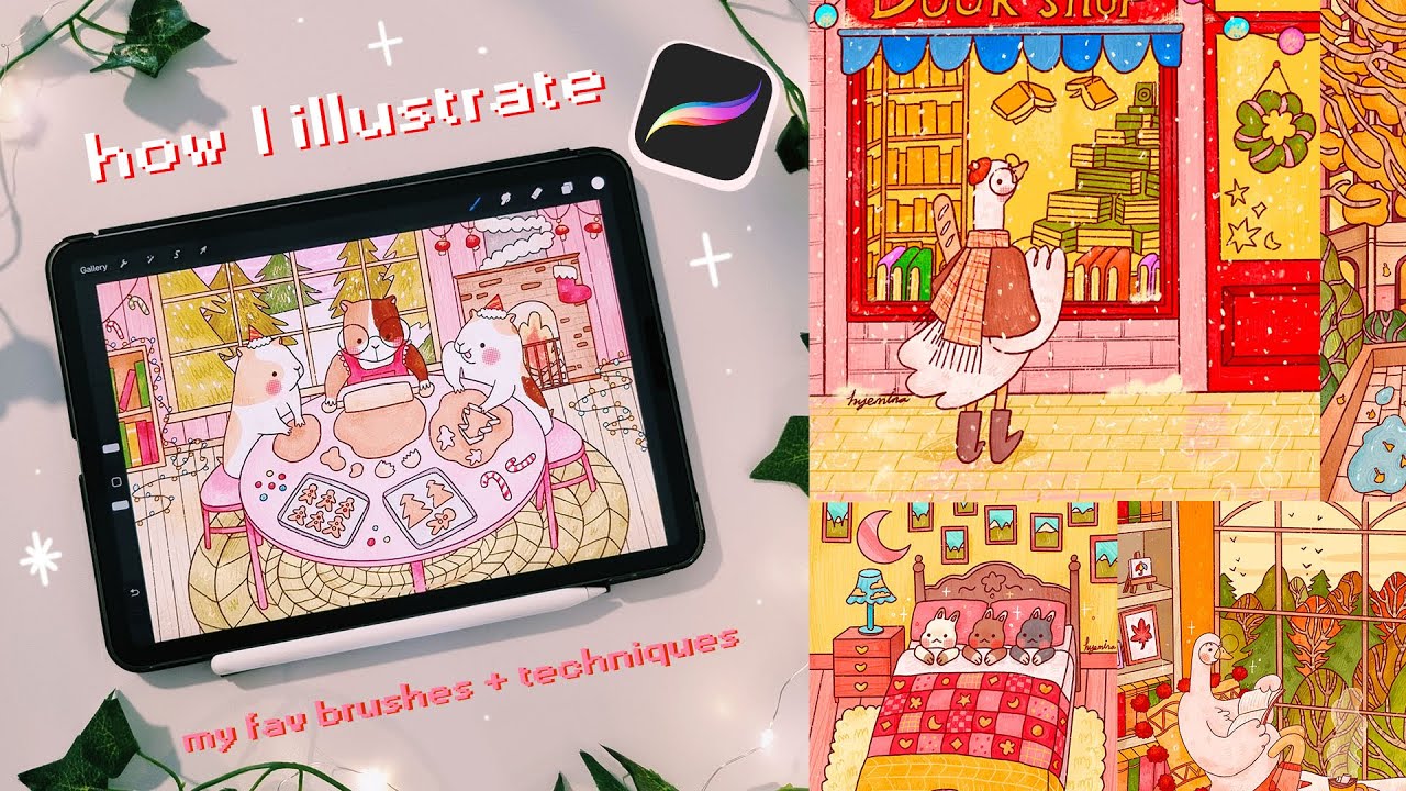 how I use procreate // my favourite brushes, techniques ✏️ draw with me
