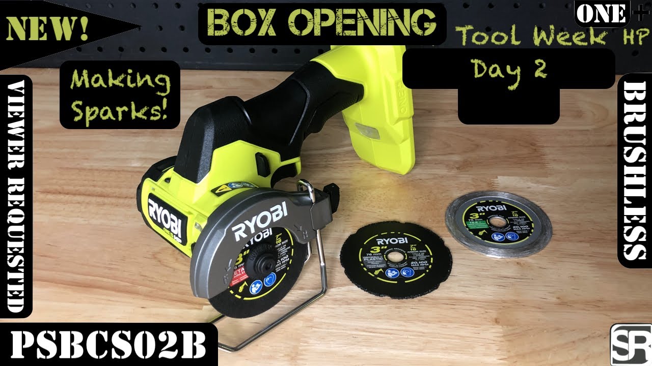 Ryobi ONE+ HP 18V Brushless Cordless Compact Cut-Off Tool Saw - PSBCS02B Box Opening