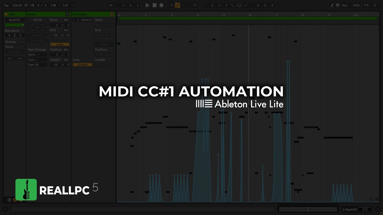 Tutorial. Creating Vibrato and Bend via MIDI CC#1 Automation in Ableton Live