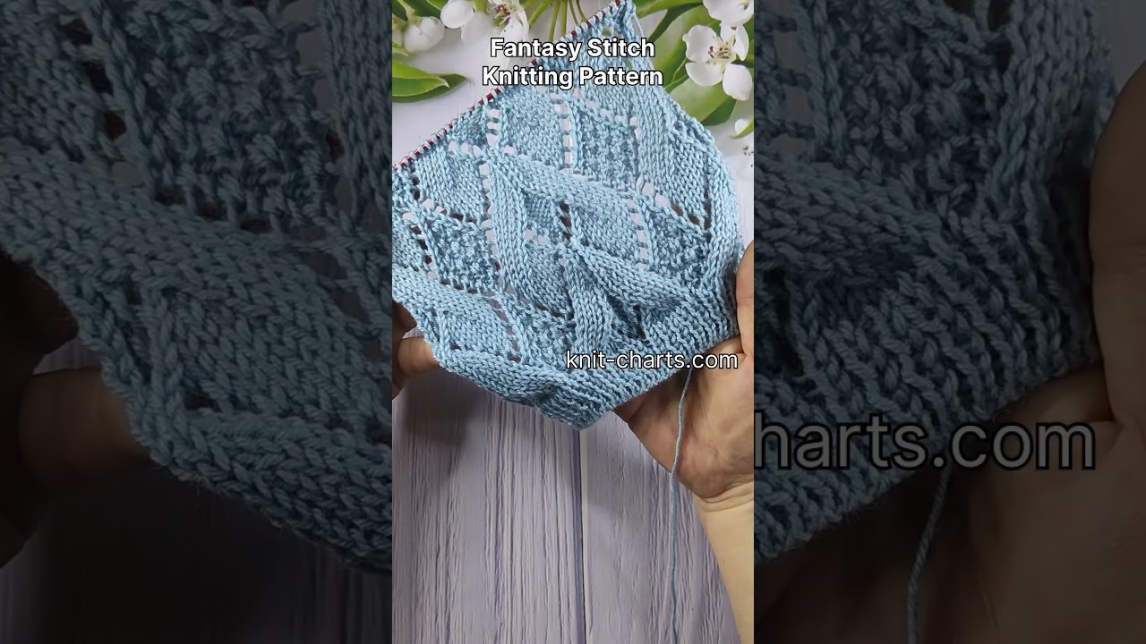 Fantasy Stitch Knitting Pattern #FantasyKnittingPattern #KnittingLove #KnittingStitches