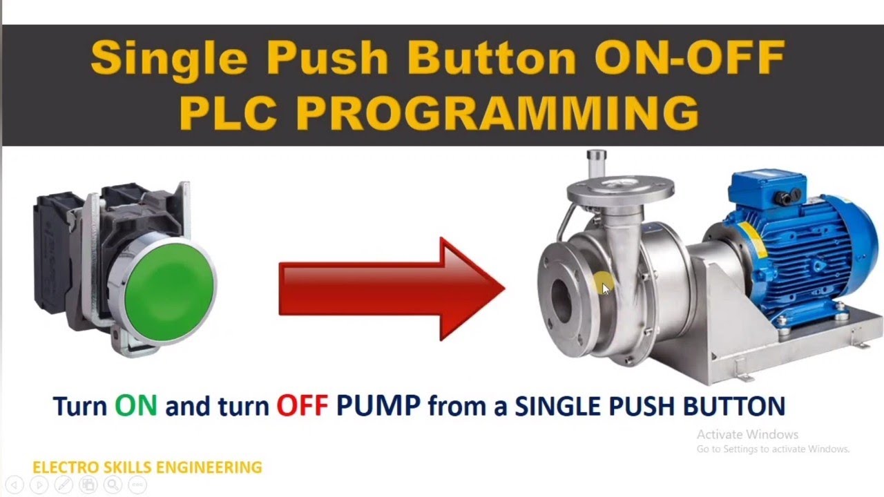 Single Push Button On Off PLC Program | One Button On Off Control