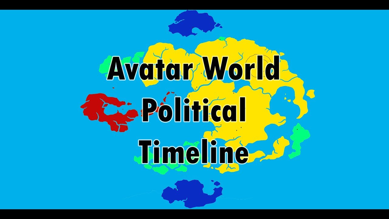 Political Map of The world of avatar throughout the years (Kyoshi-Korra) HD