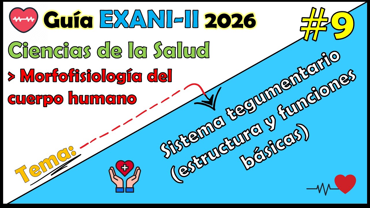 Curso EXANI II 2026 Ciencias de la Salud: Sistema tegumentario estructura y funciones #9
