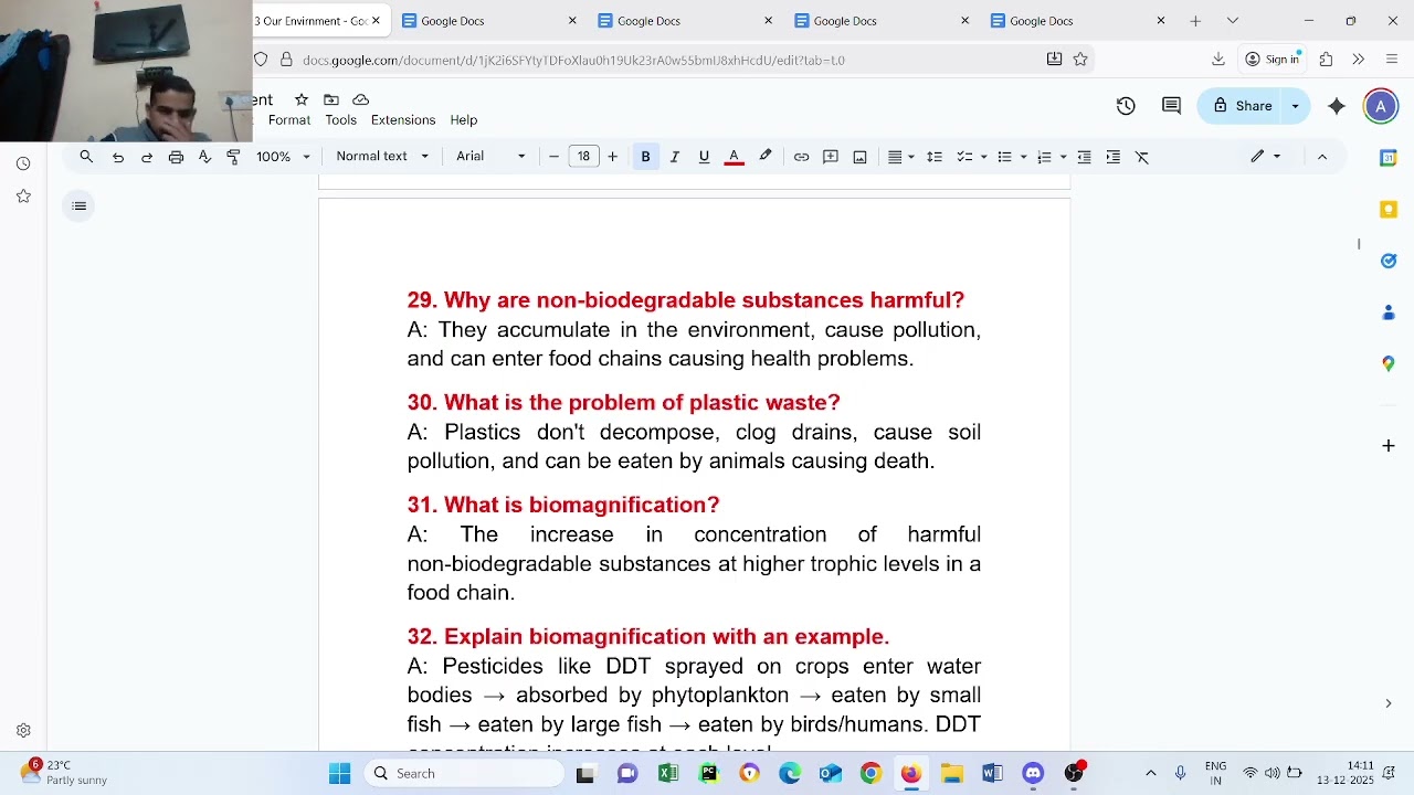 UNIT 13: OUR ENVIRONMENT - 100 DETAILED Q&A ECOSYSTEM & COMPONENTS (Q1-25)