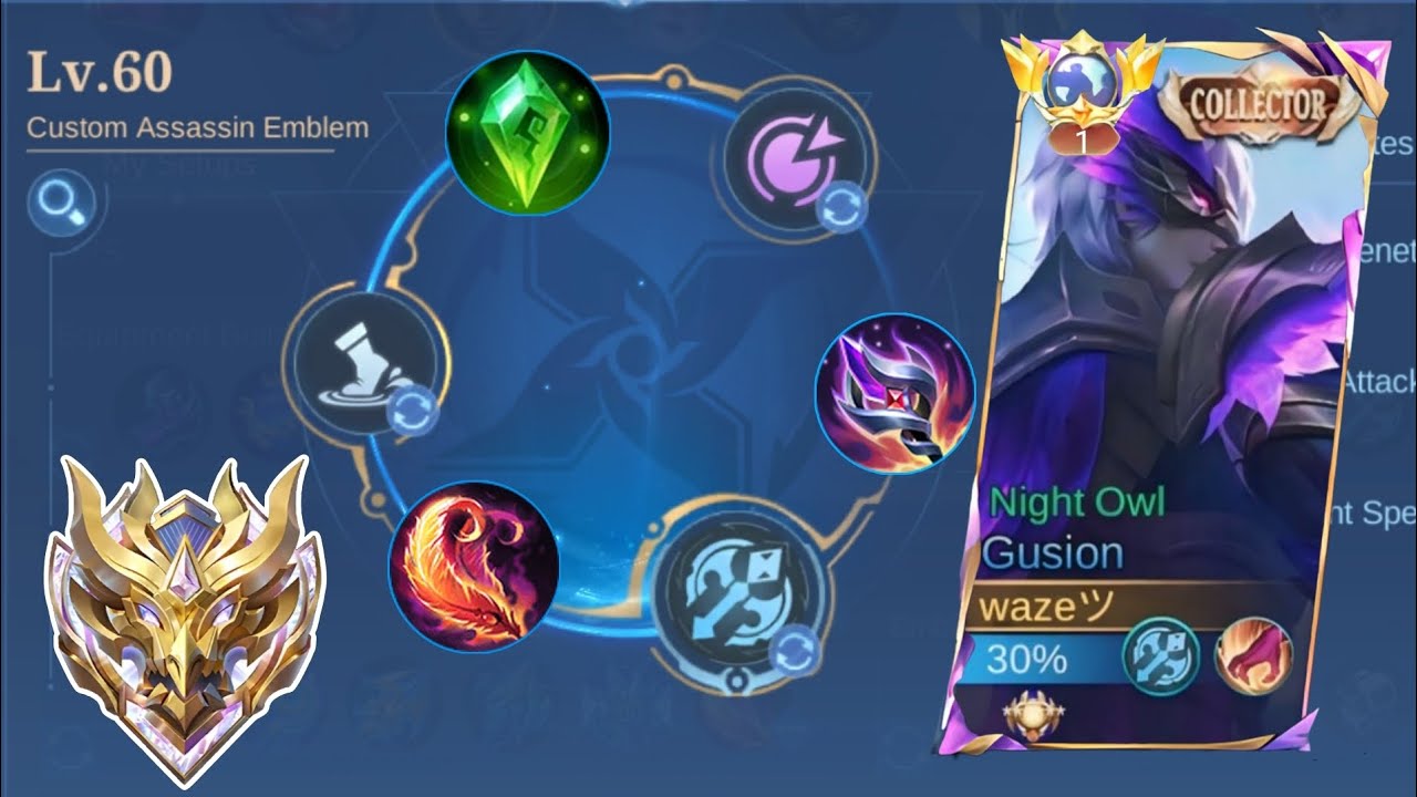 GUSION BEST BUILD & EMBLEM IN 2025! 🔥