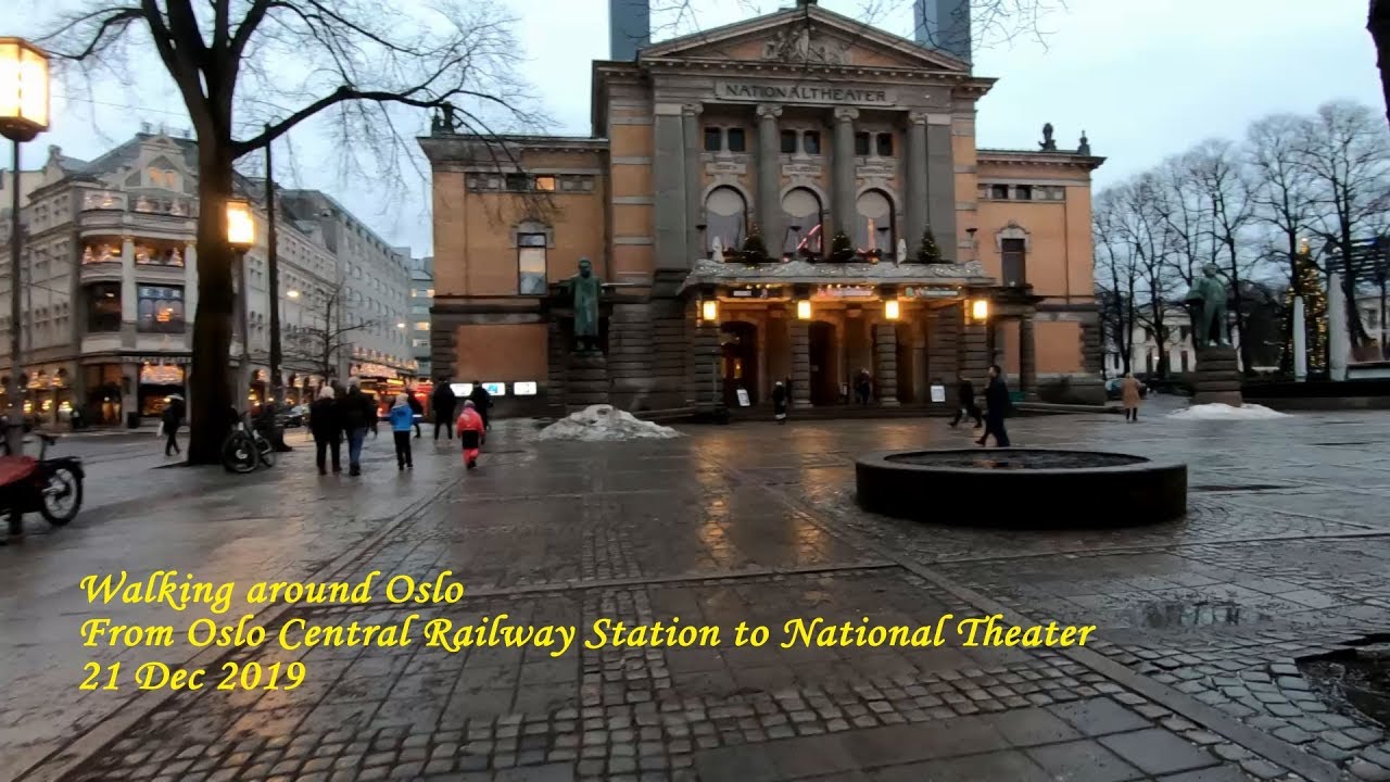 Осло. Walking around Oslo. From Oslo Central Railway Station to National Theater. ORANGE ua