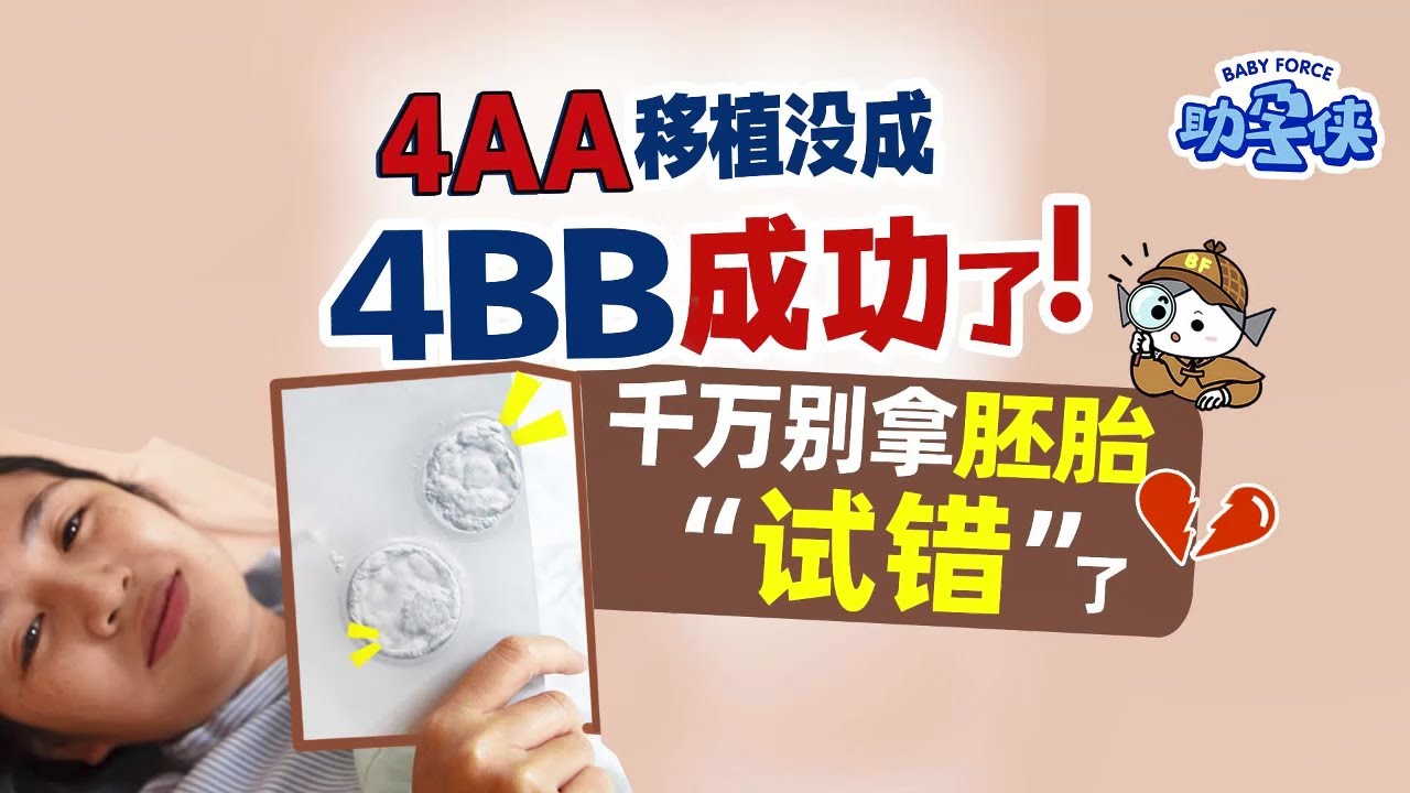 试管移植4AA没成，4BB成功了？别拿胚胎试错！|助孕侠备孕