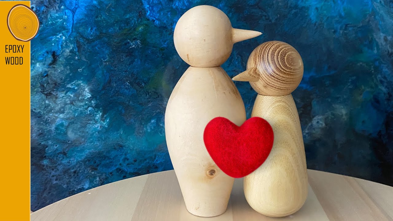 Woodturning | A Perfect Gift for Valentine's Day? | Lovebirds! 💖💖