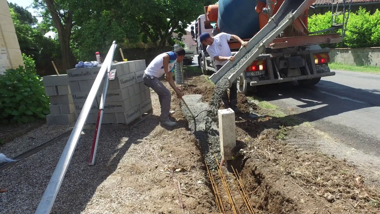 Construction d'une murette