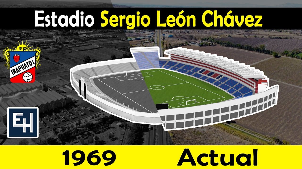 Así ha cambiado el estadio SERGIO LEÓN CHÁVEZ - con Modelos 3D de cada época