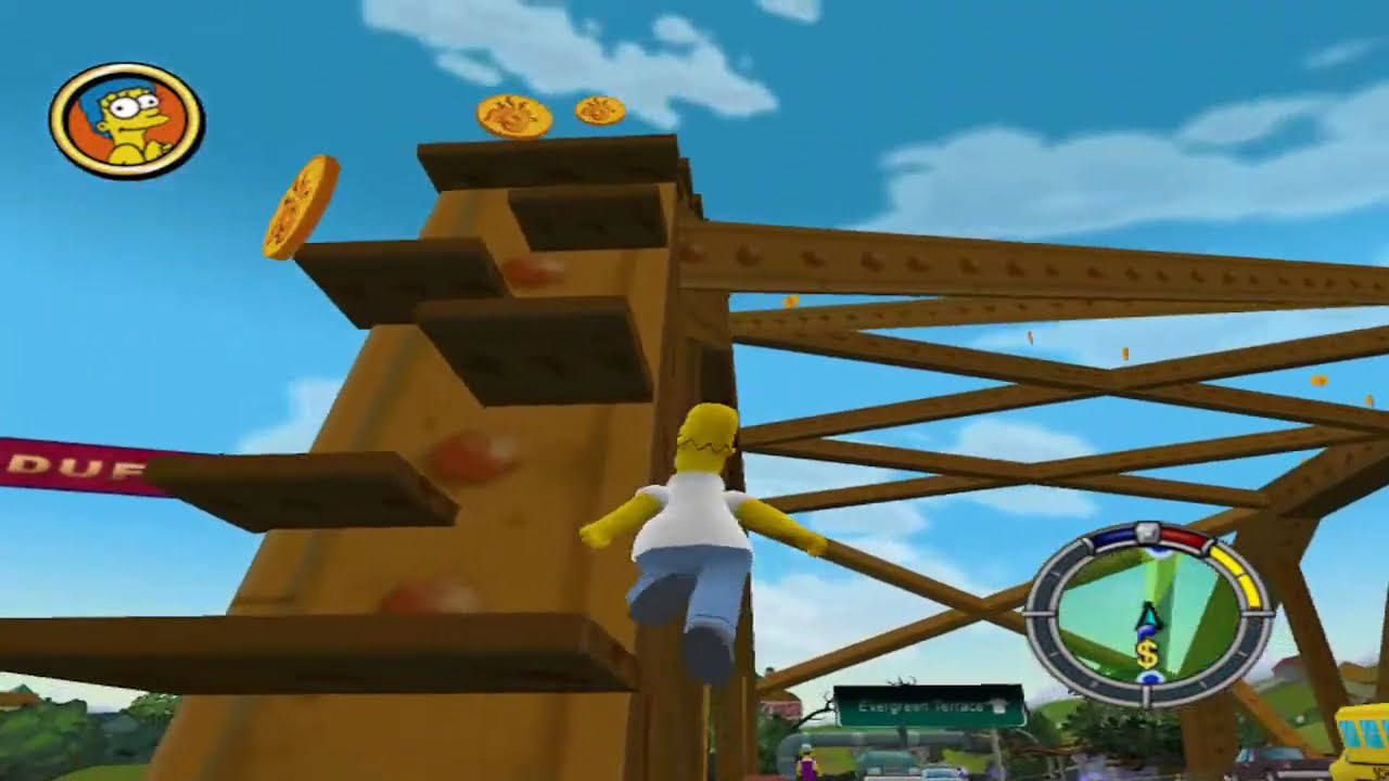 The Simpsons Hit and Run Walkthrough - Level 1 - All Wasp Cameras [HD]