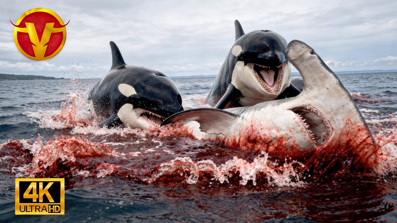 LO M&Aacute;S LETAL DEL OC&Eacute;ANO: Orcas salvajes cazan al gran blanco | Documental sobre naturaleza animales