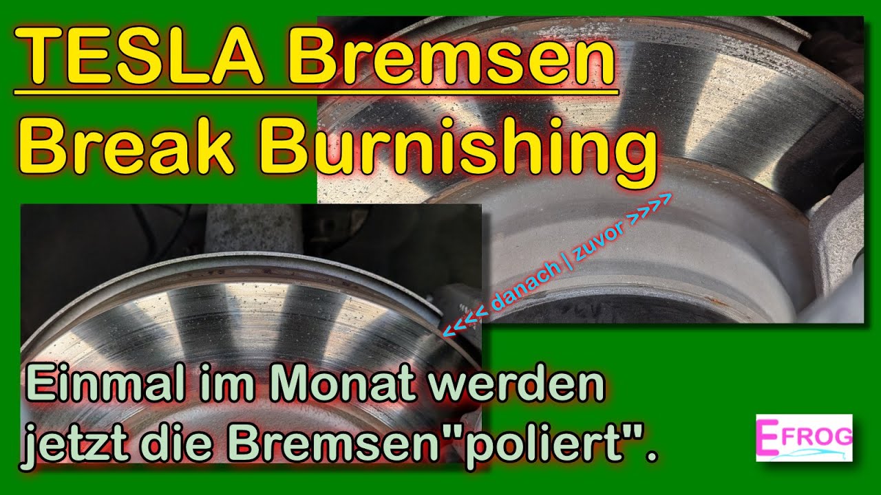 Tesla Break Burnishing. Drive in Service Mode. So wie Statement zum Model Y LLL.