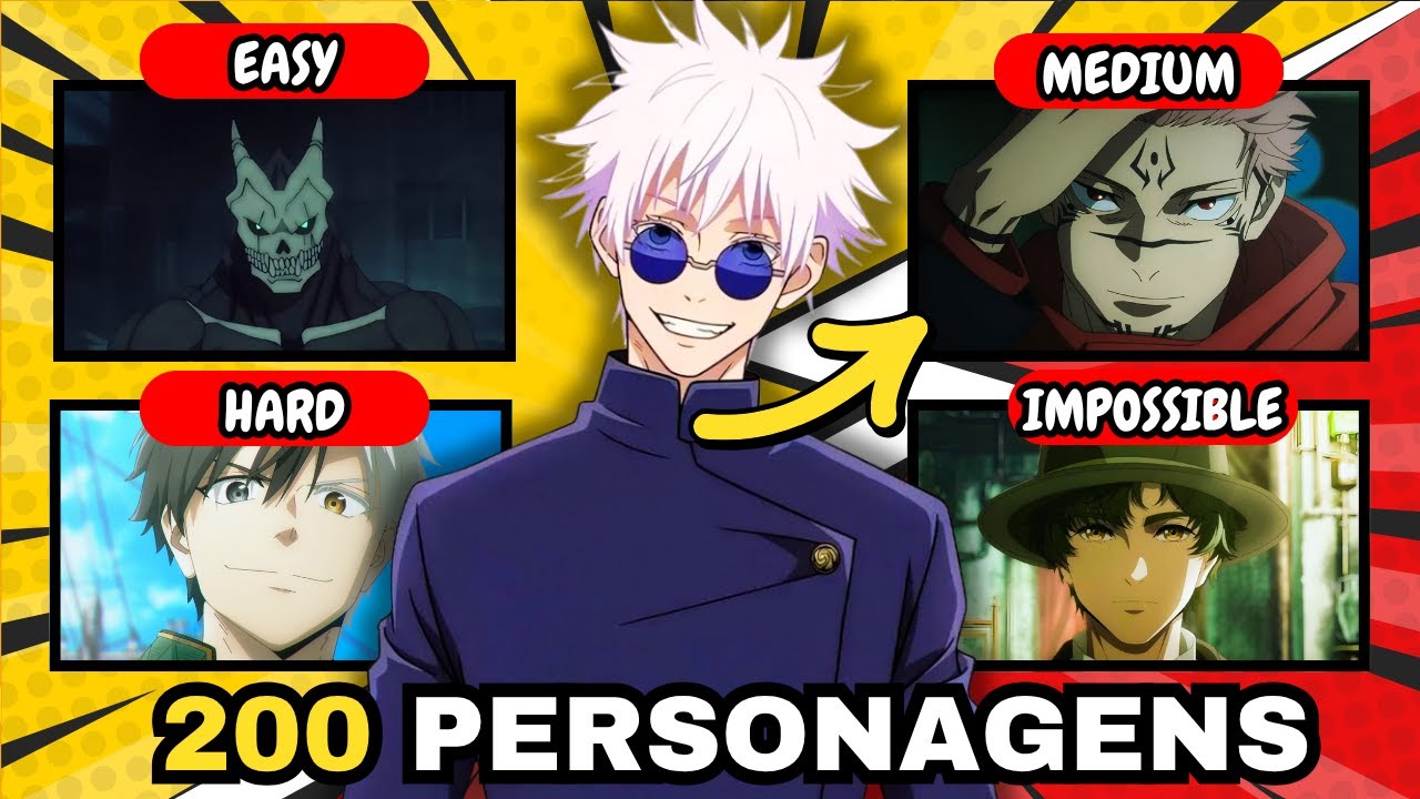 ADIVINHE O ANIME POR 4 PERSONAGENS! (Desafio Otaku) #animes