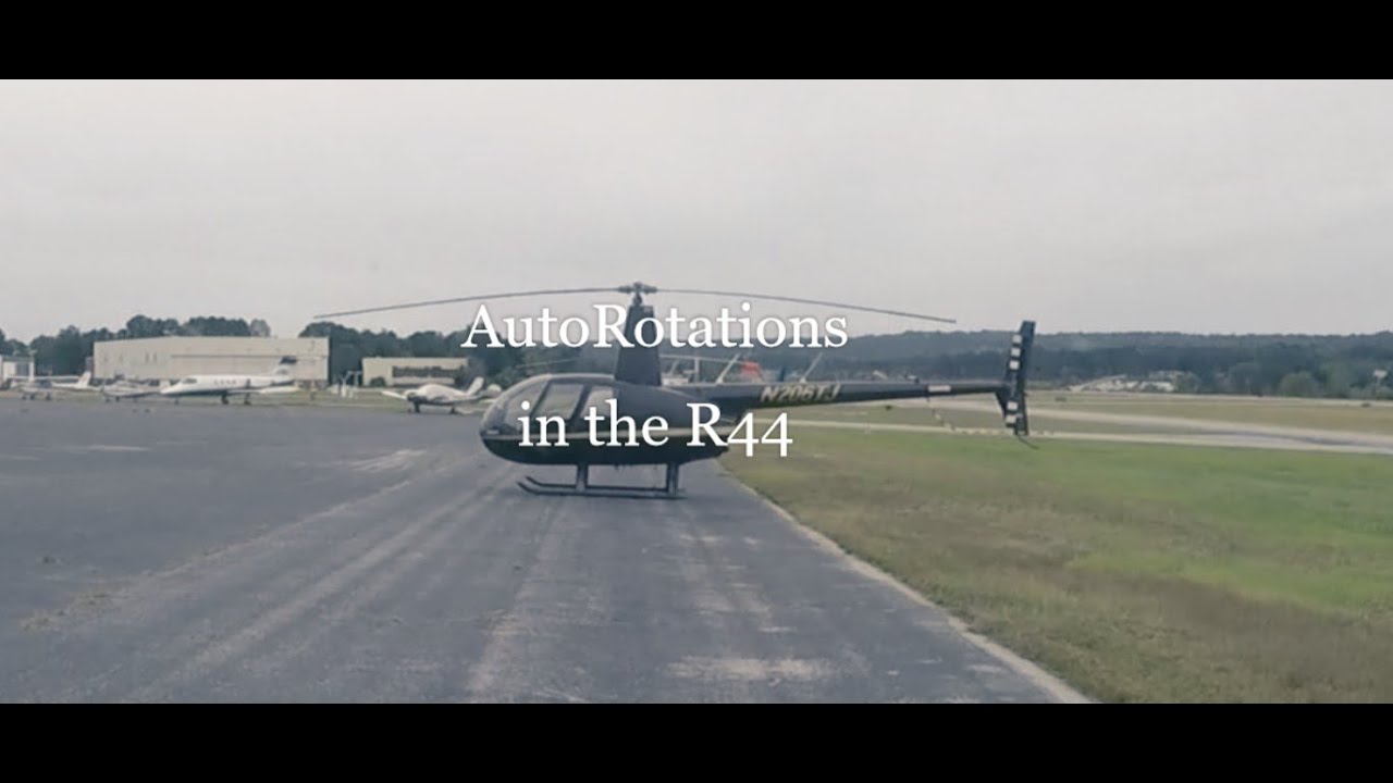 Straight In Autorotation with Power Recovery  R44 Raven II Robinson Helicopter Training