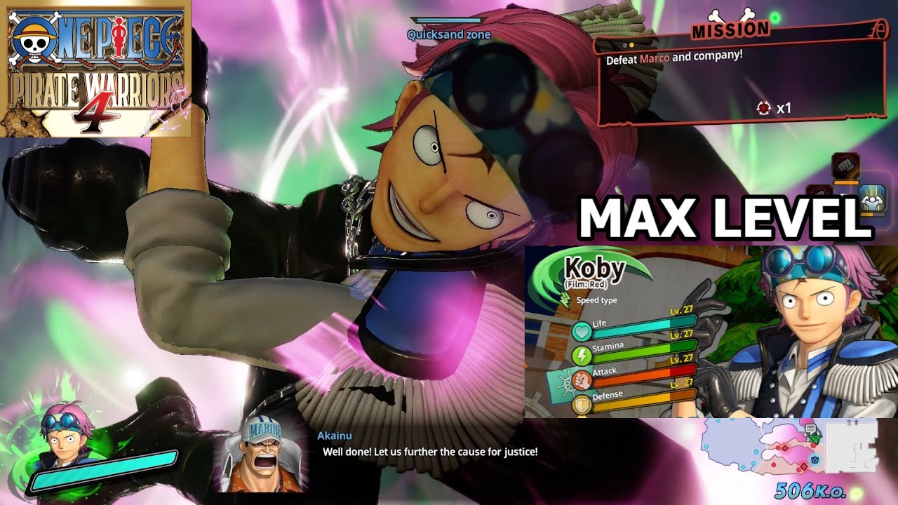 ONE PIECE Pirate Warriors 4 - Koby MAX LEVEL gameplay (DLC)