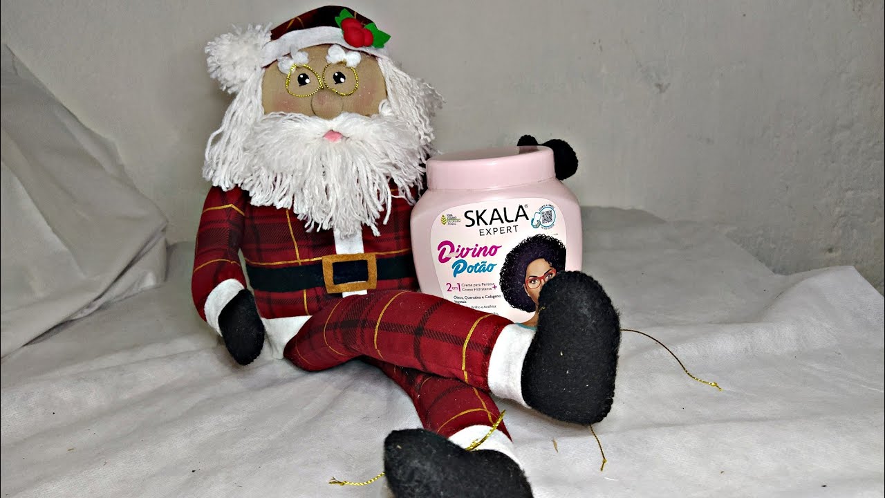 Papai Noel Negro feito no Pote de Creme | Passo a Passo