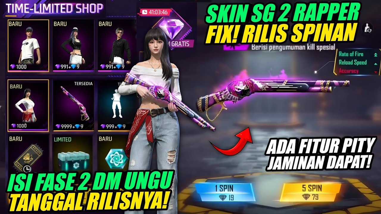 TANGGAL RILIS! FASE KEDUA DIAMOND UNGU FF + SG 2 RAPPER RILIS PERMANEN!? | Free Fire