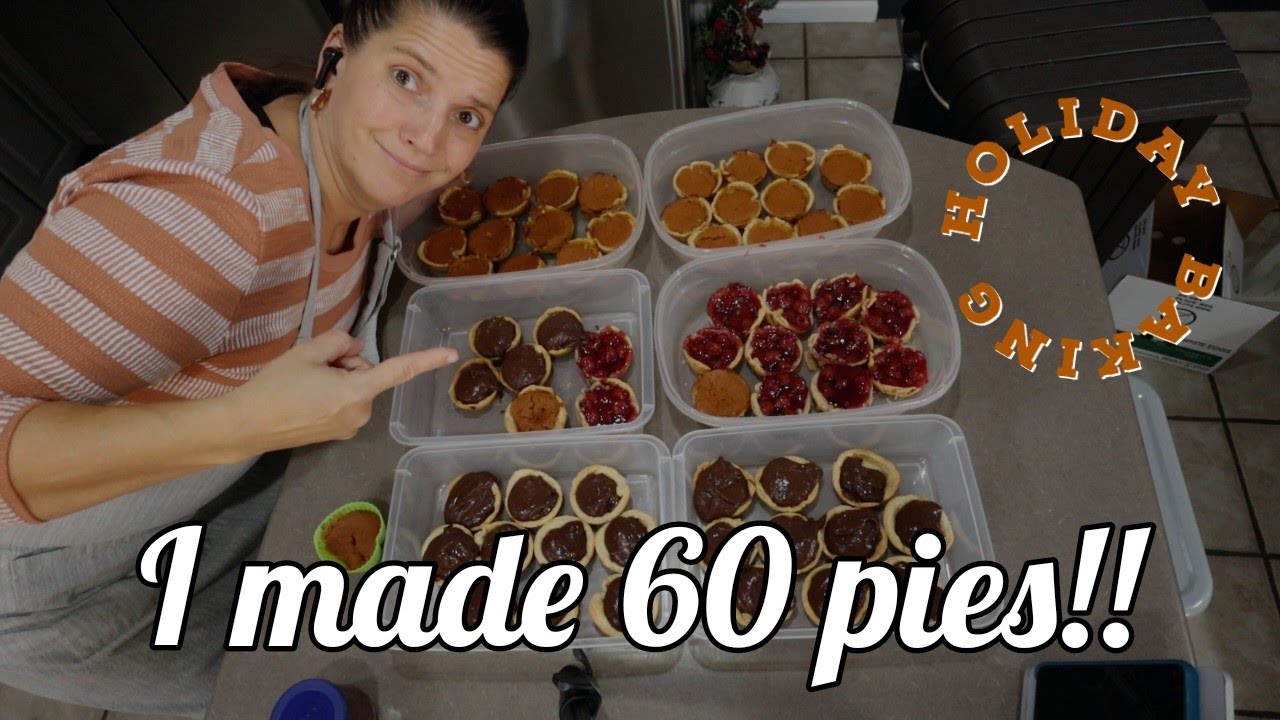 Large family holiday baking | 60 pies oh my!!! |mini grocery haul