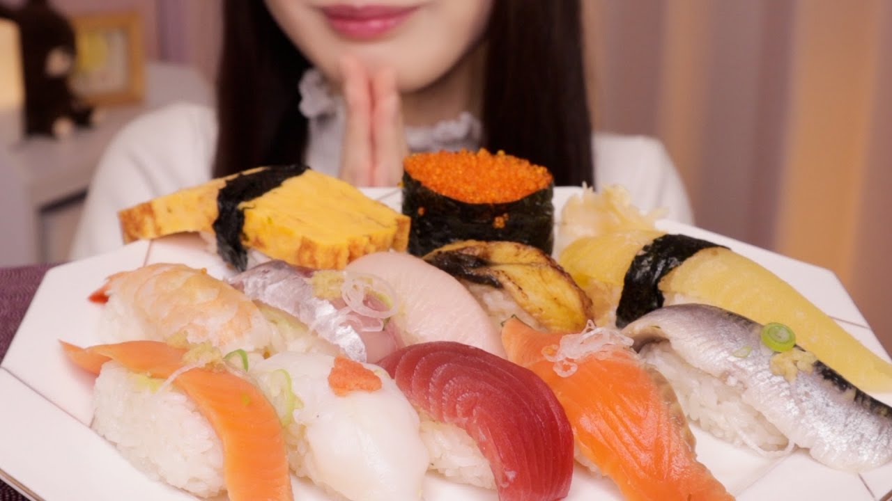 【咀嚼音】お寿司を食べる🍣 Eating Sounds
