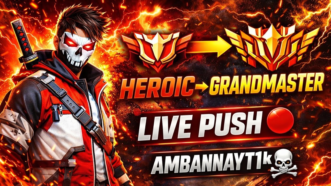 FREE FIRE LIVE 🔴 1 DIN ME RANK PUSH 😱 | MASTER LAGAYENGE AAJ 🔥 | ᴀᴍʙᴀɴɴᴀʏᴛ¹ᵏ☠